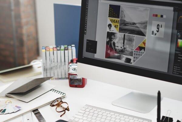 Desk top computer in a design program